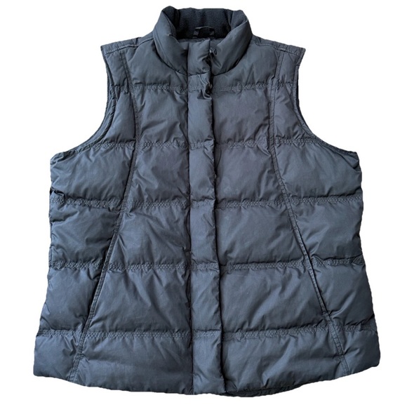 Eddie Bauer Jackets & Blazers - Eddie Bauer Black Vest Women Large Goose Down Quilted  Zip Puffer Style 4571